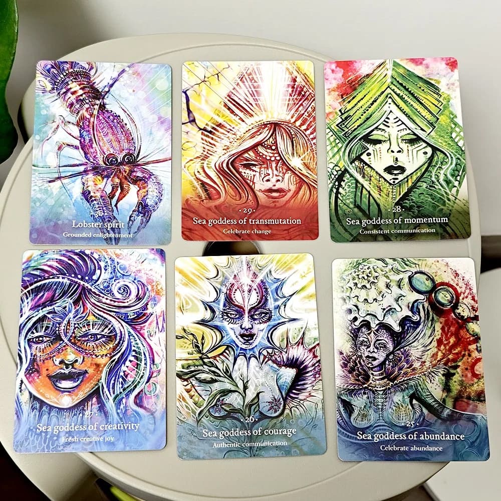 36 Pcs Cards Sacred Sea Oracle: Dive Into The Depth of Your Cosmic Soul 10.4*7.3cm