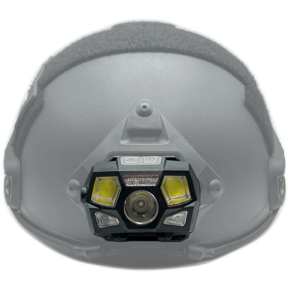 Luce per Casco Tattico FAST MICH, Lampada di Segnalazione NVG, Faro con Sensore, Ricarica USB, Impermeabile, per Caccia e Pesca