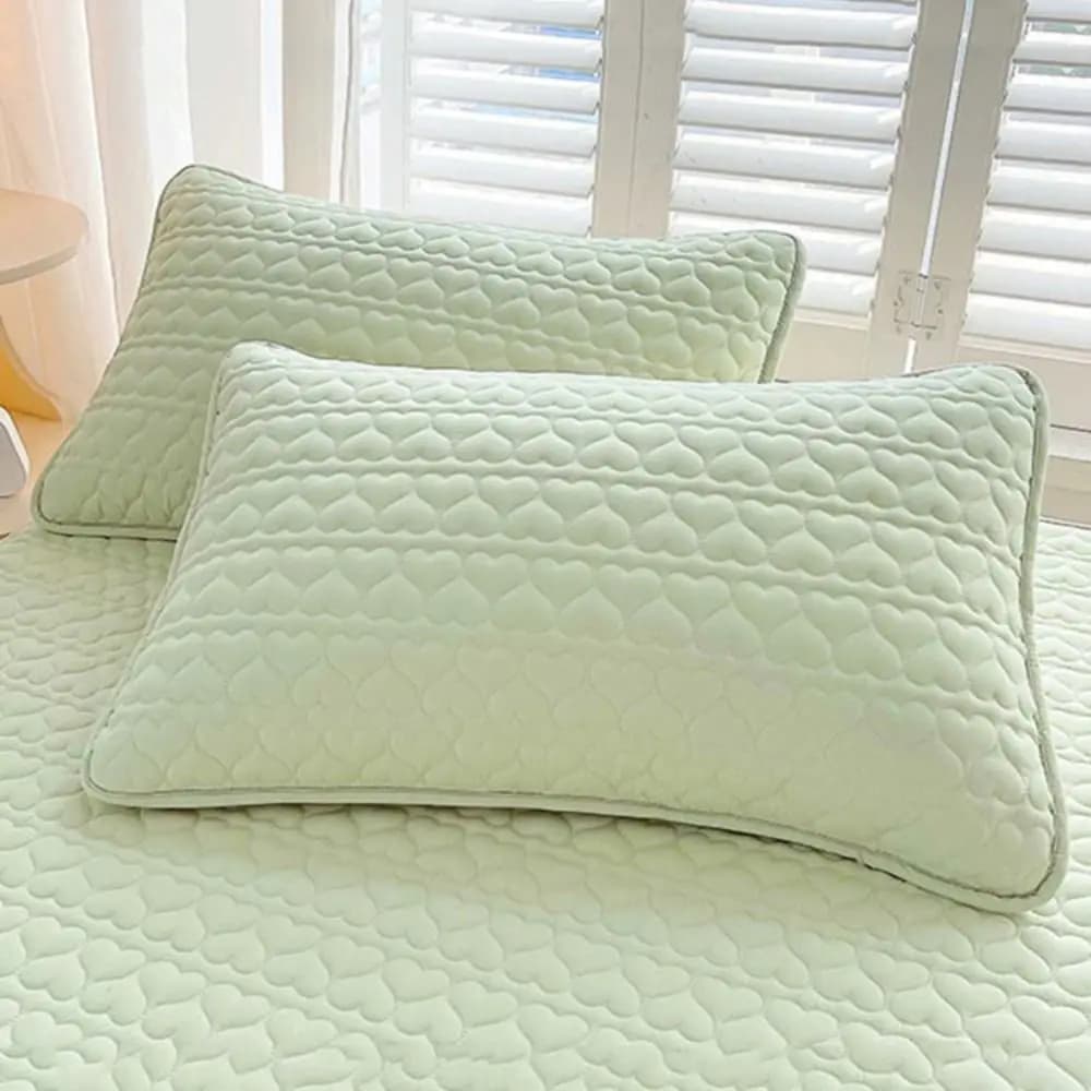 Fodera per cuscino in cotone confortevole con strato isolante, protezione per il cuore del cuscino contro il sudore e l'olio, impermeabile, per uso domestico