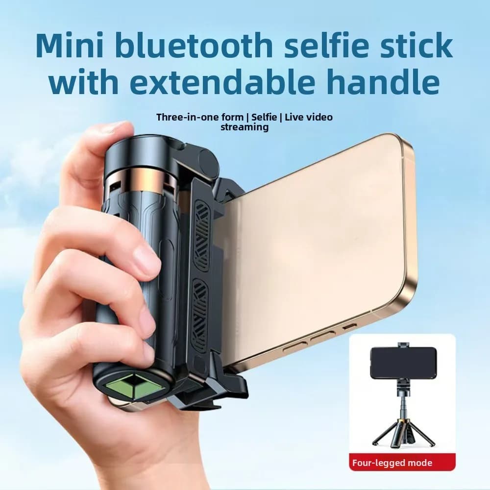 3 in 1 Mini Telescopic Selfie Stick 360° Rotation Extendable Bluetooth Selfie Stick Portable Lightweight Selfie Stick Tripod
