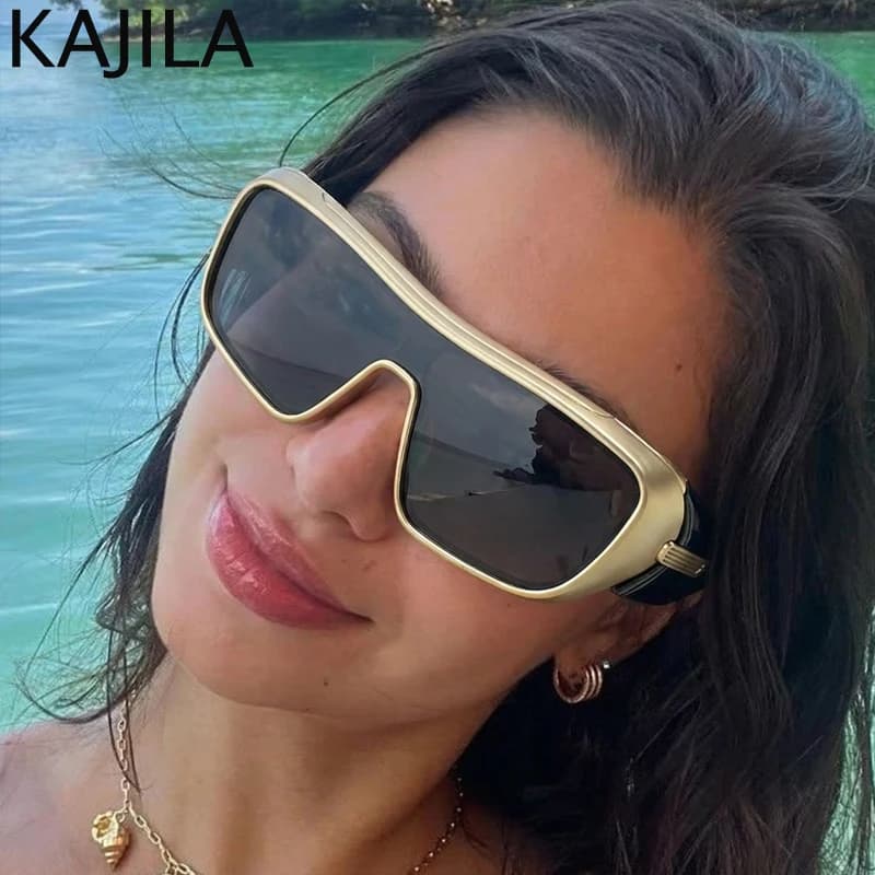 2026 Luxury Brand Trendy Y2K Women's Oversized Sport Sunglasses with Single-piece Shield Classic Glasses