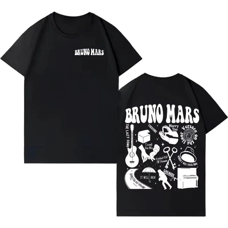 Maglietta Singer Bruno Mars Hip Hop Hipster 2026 Primavera Estate Nuova T-shirt Casual Estetica Uomo Donna Moda Manica Corta Top