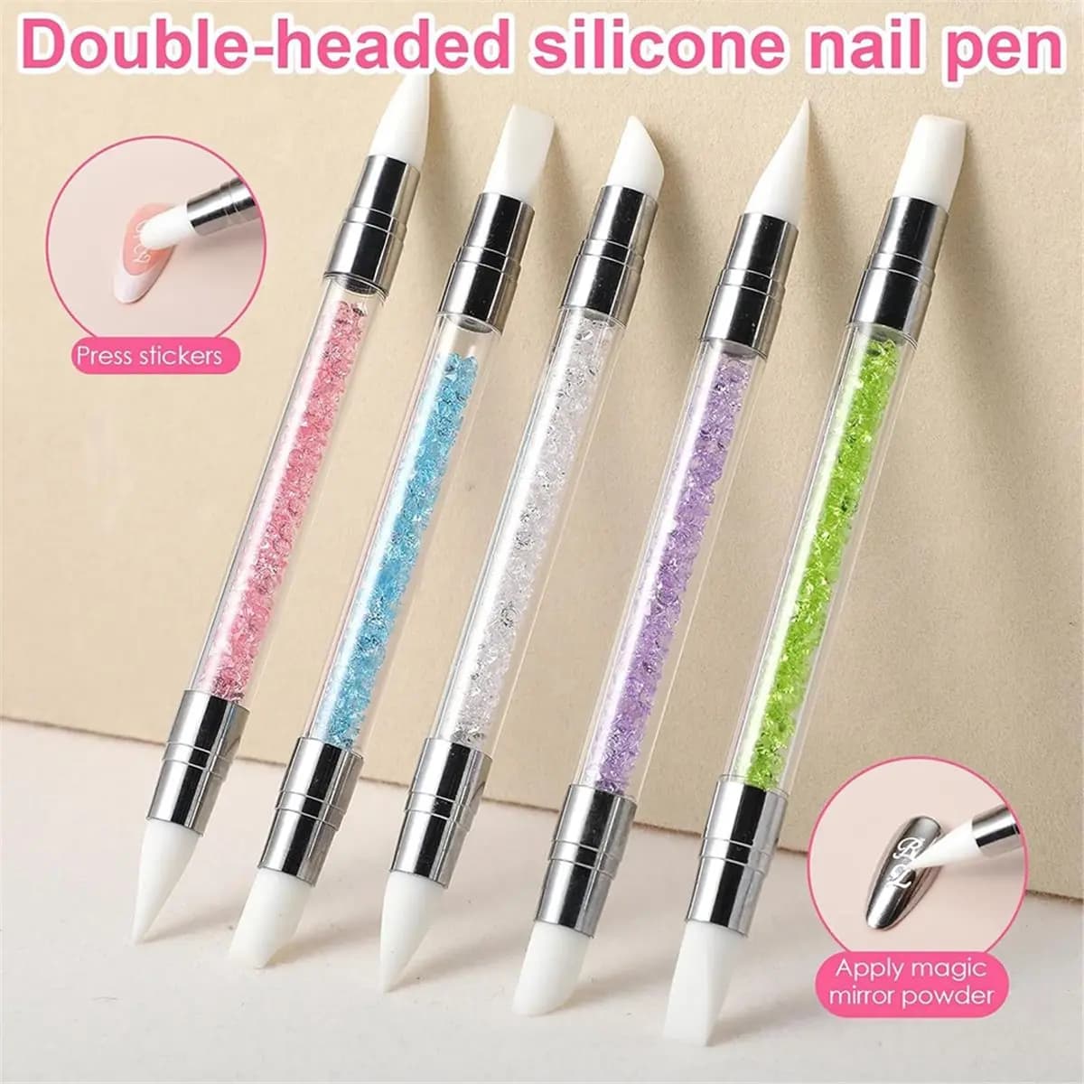 Set di 10 Strumenti ABJS per Nail Art, Doppia Punta per Design, Intaglio, Pittura ed Effetti 3D