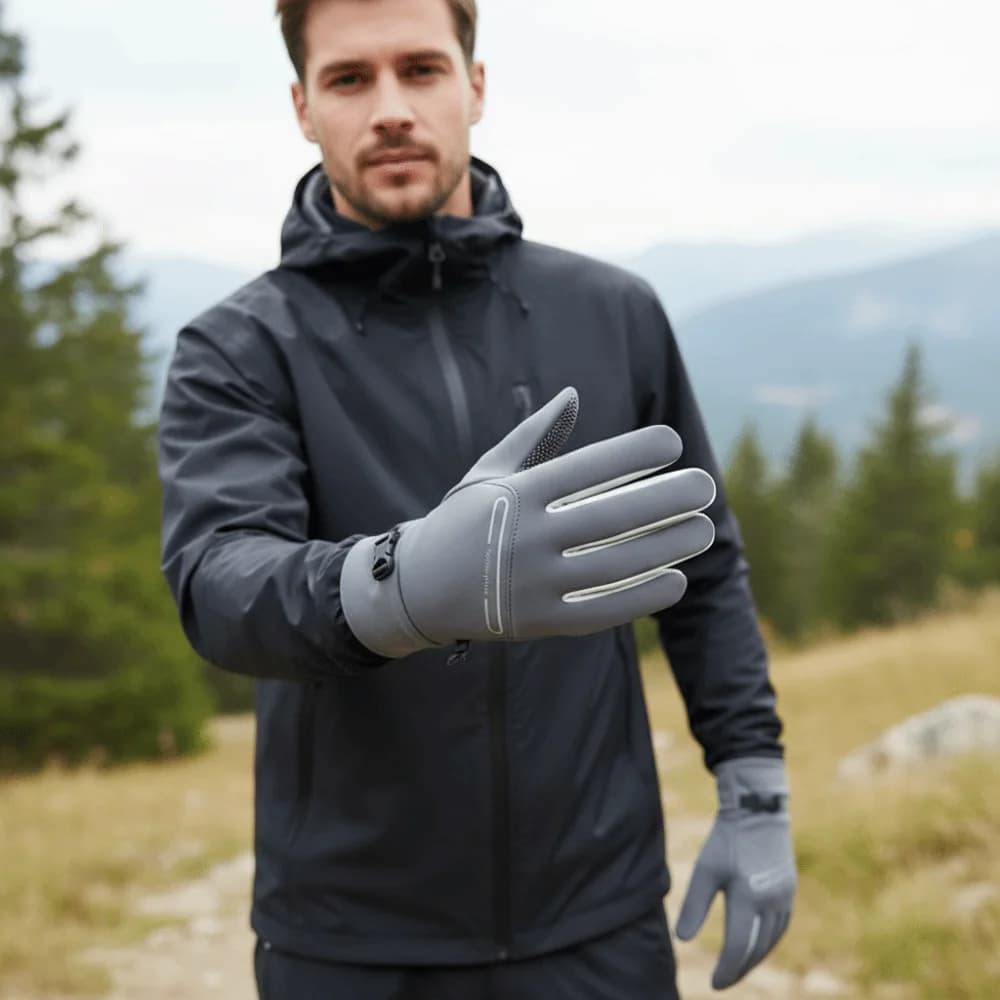 Guanti caldi invernali unisex tinta unita Guanti da ciclismo antiscivolo con dita intere Guanti sportivi leggeri touchscreen Autunno Inverno