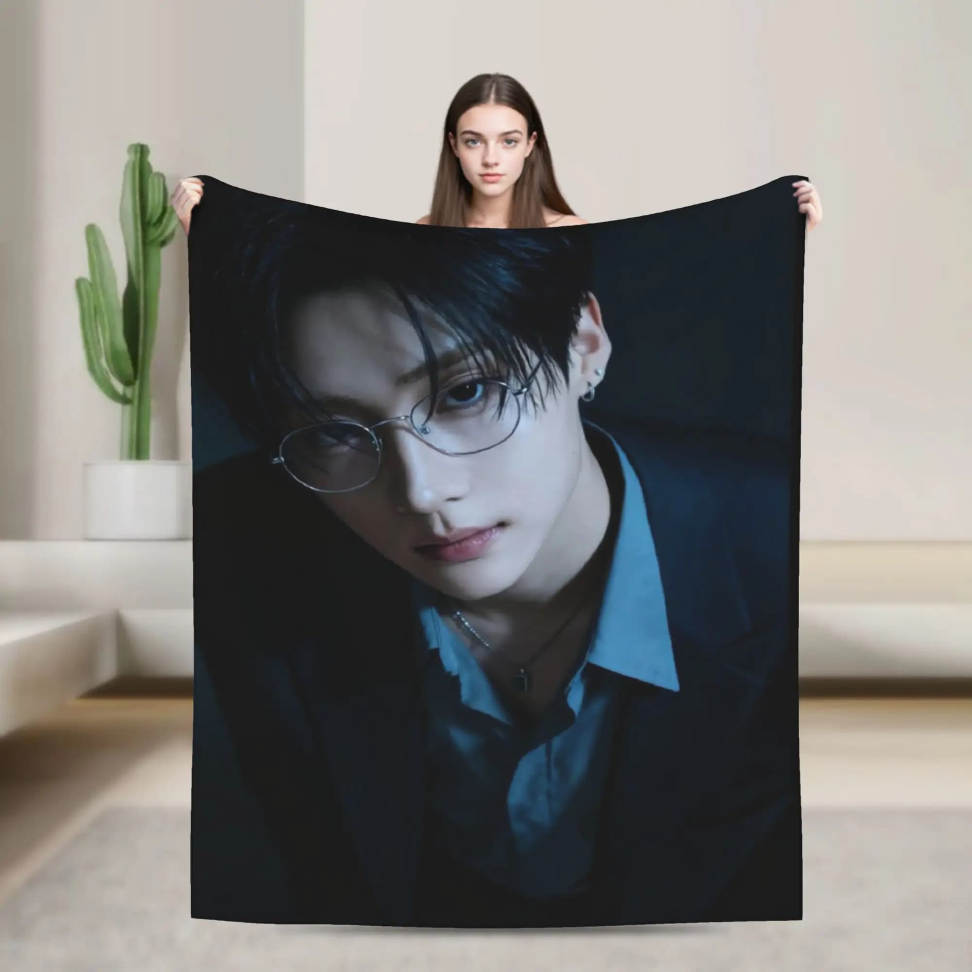 Ald1 Sangwon Soft Blanket Novelty Travel Office Throw Blanket Bedroom Flannel Bedspread Sofa Bed Cover