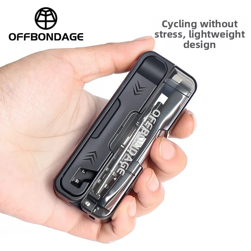 Set di Attrezzi per Bicicletta OFFBONDAGE, Chiave Dinamometrica, Set di Chiavi Esagonali, Kit Multiuso Portatile Mini, Attrezzi per Riparazione Pneumatici MTB, Leva per Pneumatici