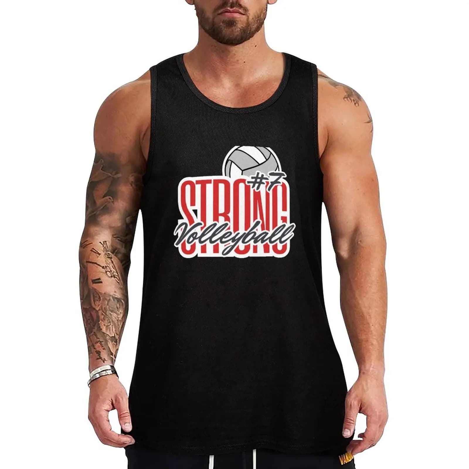 Volleyball Forte e Resistente # Canotta 7 Tank Top per Uso Quotidiano, Comoda e Leggera
