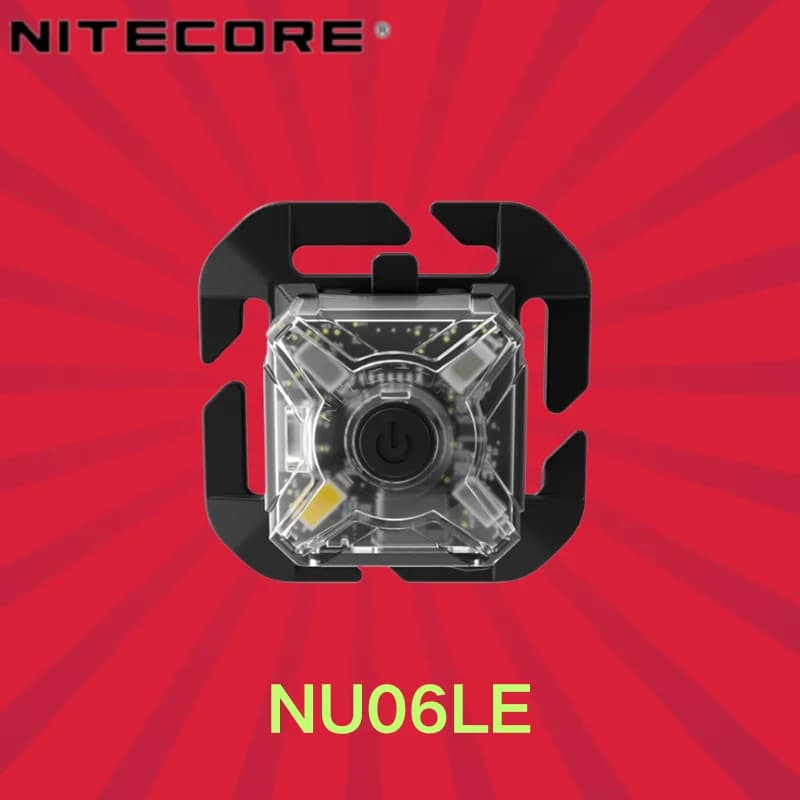 NITECORE NU06 LE 15Lumens LED Singal Lamp Multi-light Source LED Tactical Warning USB Rechargeable Head lamp