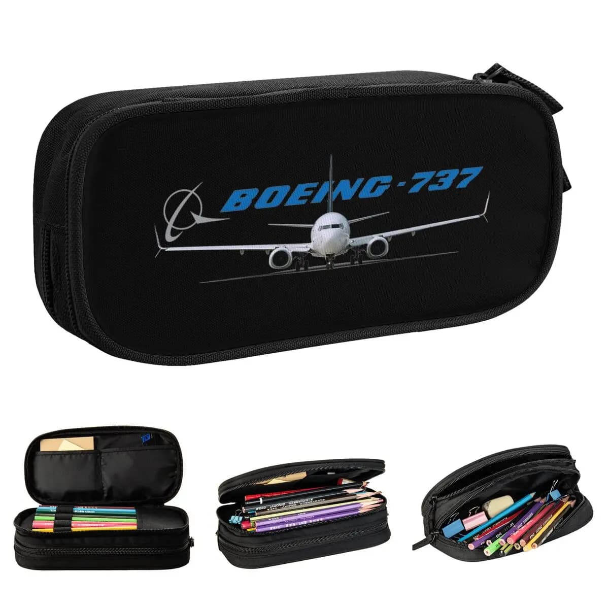 Creative Airbus 737 Pencil Cases Airplane Pencil Box Pen for Student Large Storage Bag Students School Gifts Stationery