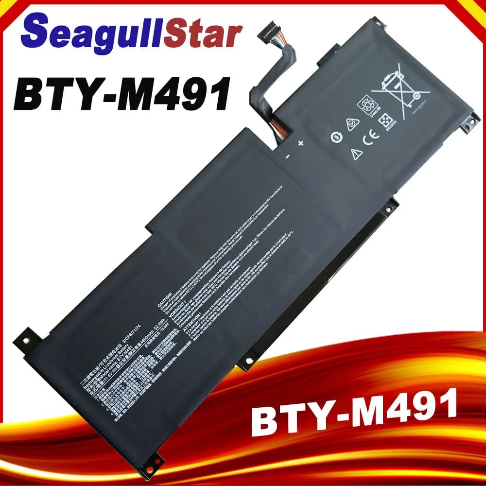 BTY-M491 Batteria del computer portatile per MSI Modern 15 A10M-014,A10RAS-258 A10RB-041TW A10RD A11M A11SB-059 A4MW Prestige14 MS-1551