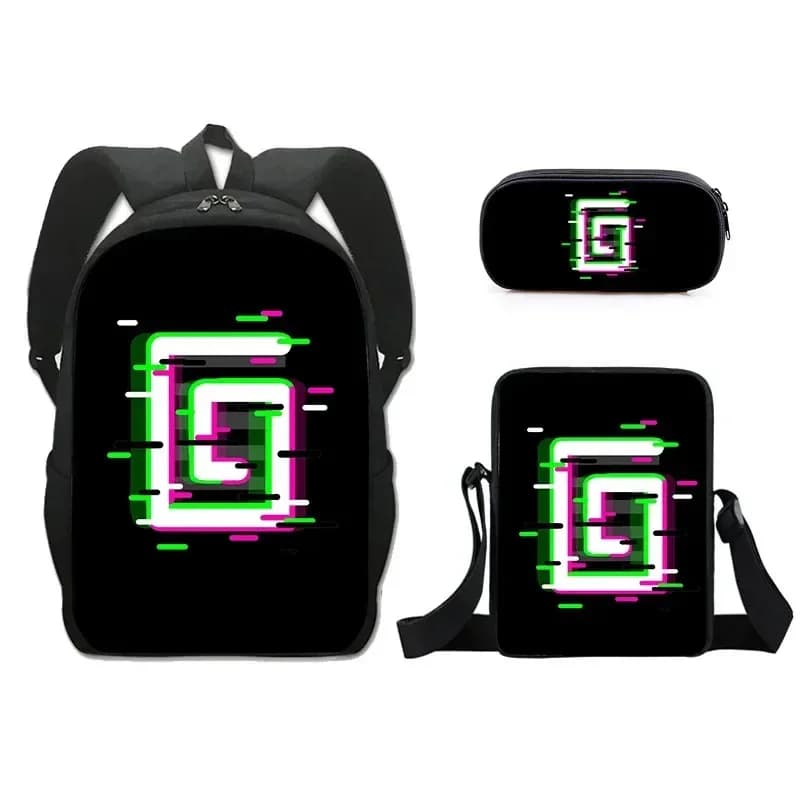 25COSThe Karl Jacobs Schoolbag Backpack Lunch Bag Pencil Case Set Gift for Kids Students