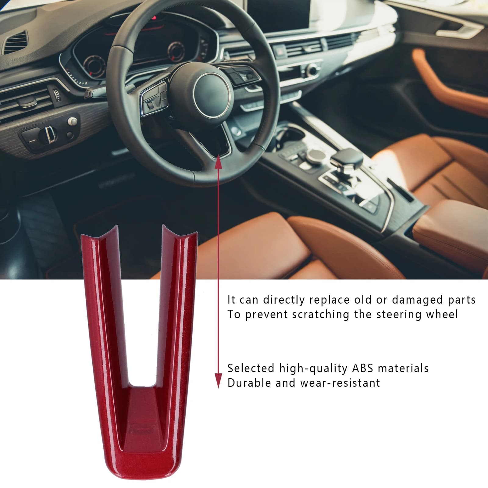 1PC Car Steering Wheel Bottom Trim Sticker for Mazda 3 Axela 2020 Carbon Interior Cover Decoration Overlay