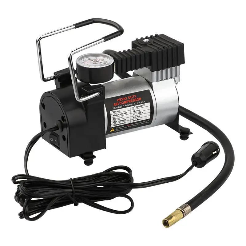 Compressore d'aria portatile 12V DC per auto, mini pompa elettrica per pneumatici auto, bici e palloni