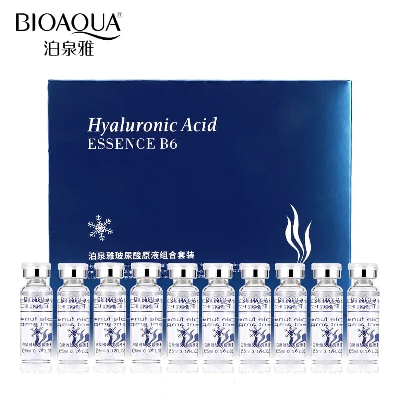 BIOAQUA 10 pz/lotto cura della pelle idratante acido ialuronico essenza vitamina siero rassodante viso nutriente Anti Aging collagene liquido