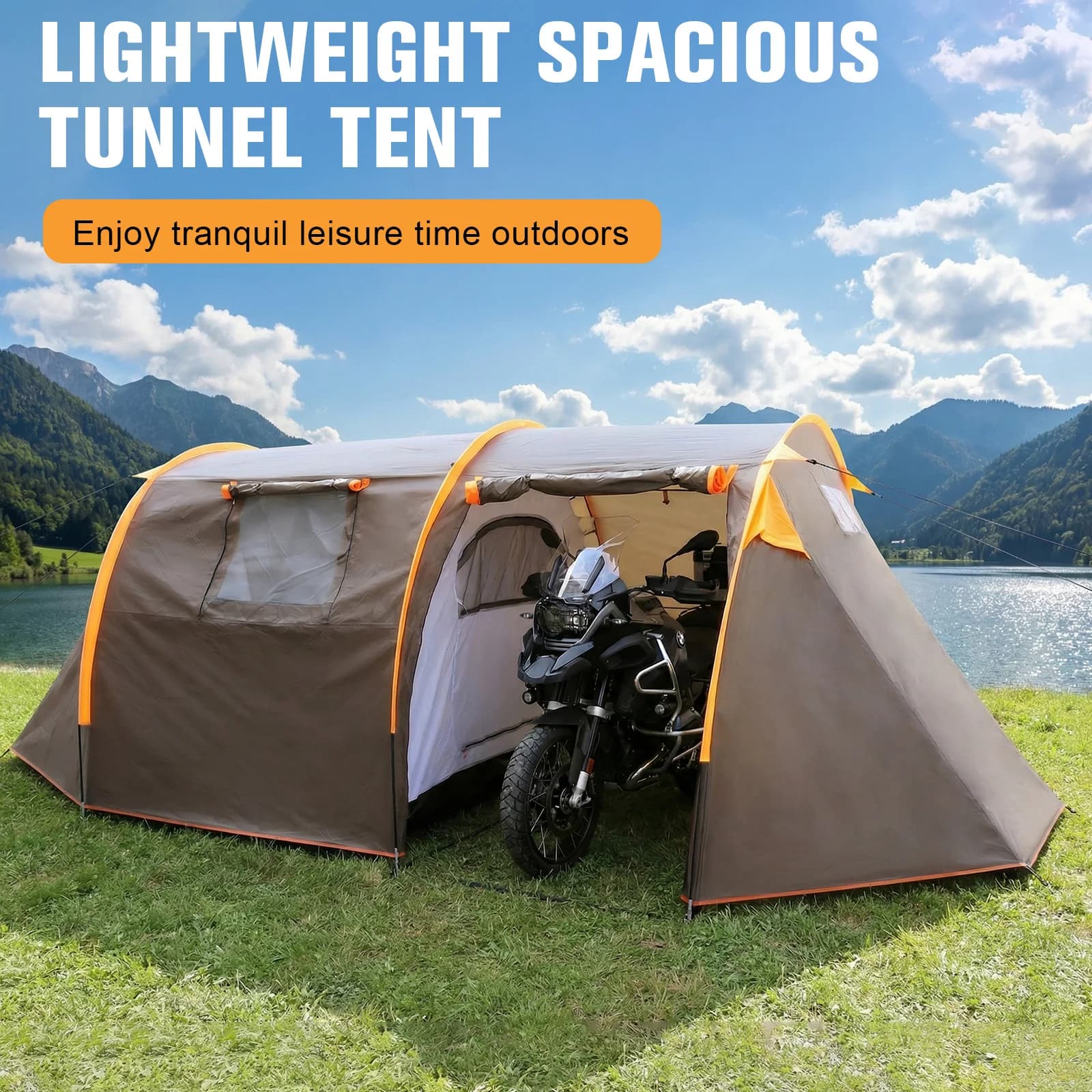 Tenda Oxford per 2 Persone per Bikepacking, Tenda da Backpacking Antivento, Impermeabile e Leggera per Campeggio, Escursionismo e Ciclismo