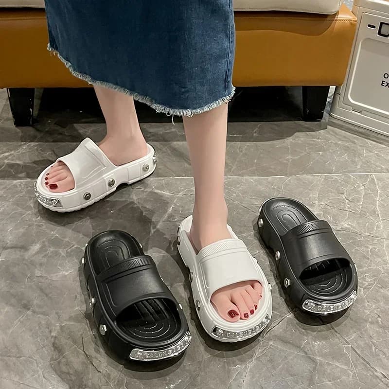 Summer styles for men and women Half beach slippers Comfortable and breathable Sandal for outdoor activities with growing height New