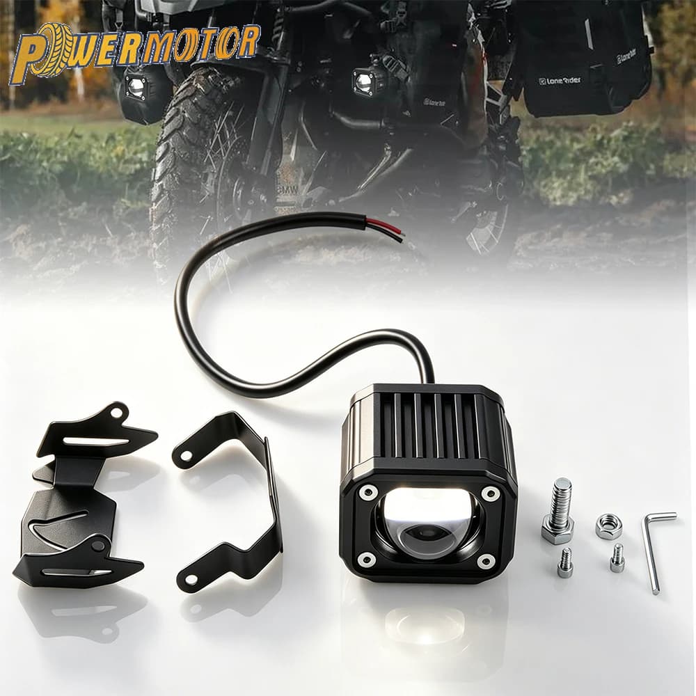 Motorcycle Headlight LED Auxiliary Fog Light Modification Explorers Offroad Angel Eyes light Spotlights Light Portable Driving