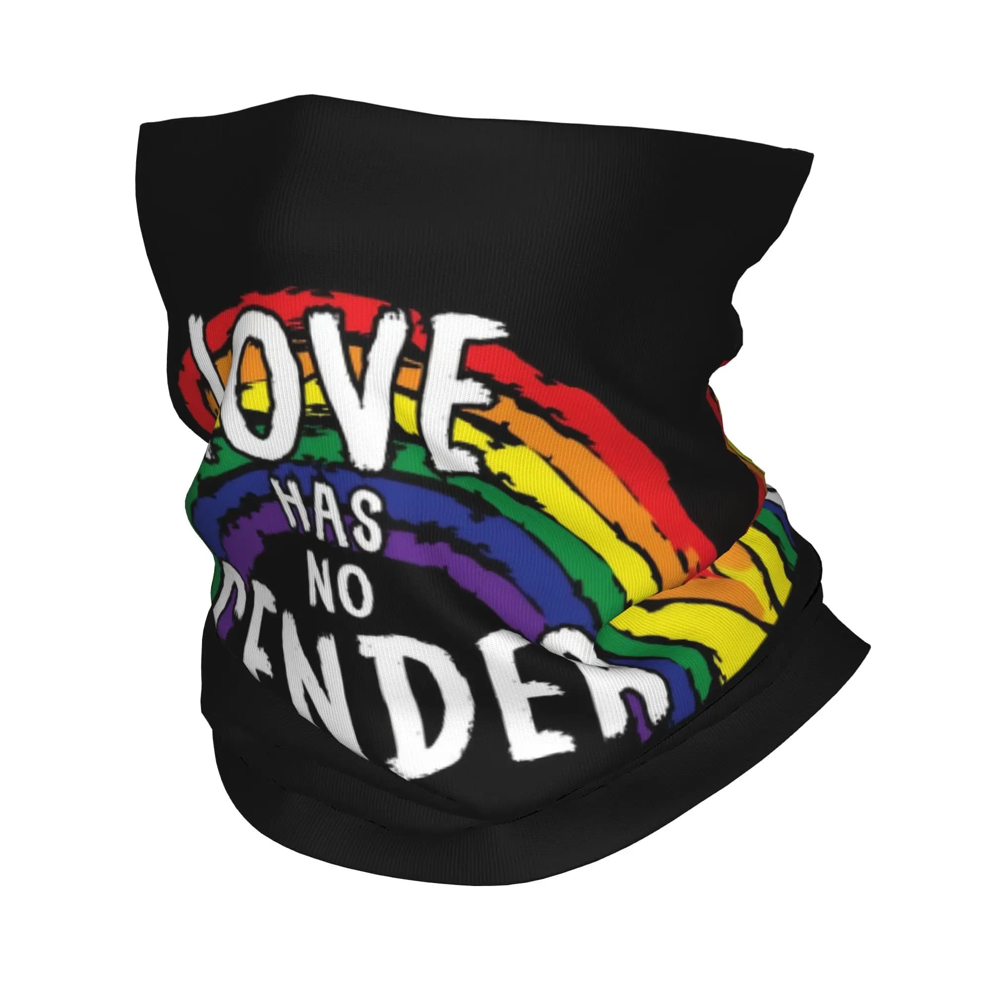 Love Has No Gender Bandana Printed LGBT Pride Rainbow Wrap Scarf Multipurpose Fishing Mask Unisex Adult For All Seasons