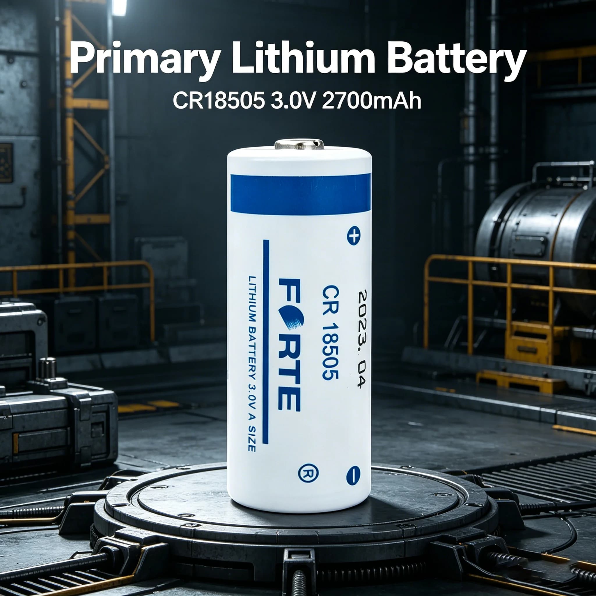 Batteria al litio FORTE CR18505 3V 2700mAh utilizzata per allarmi antifumo, contatori d'acqua intelligenti, rilevatori di gas e calore.