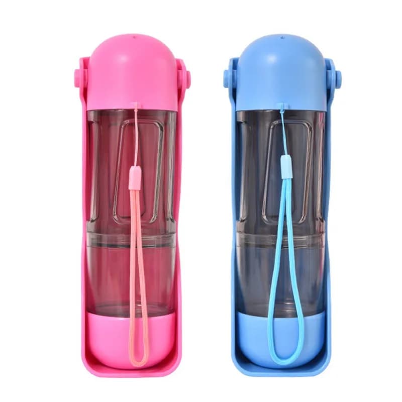 Borraccia da esterno per animali domestici 3 in 1 con ciotola pieghevole | Tazza da viaggio portatile per cani e gatti | Design senza BPA a tenuta stagna