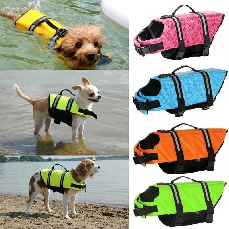 Giubbotto di salvataggio per cani Giacca riflettente estiva per animali domestici Costumi da bagno per cuccioli Giubbotto di salvataggio per cani Costume da bagno di sicurezza Forniture per cani