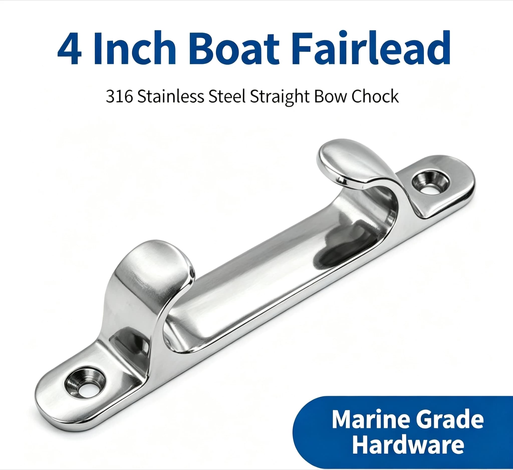 4 pollici Dock Deck Tacchetto Linea Corda Barca Yacht Hardware marino Montaggio Specchio in acciaio inossidabile lucido liscio al tatto Nastro 1 pz