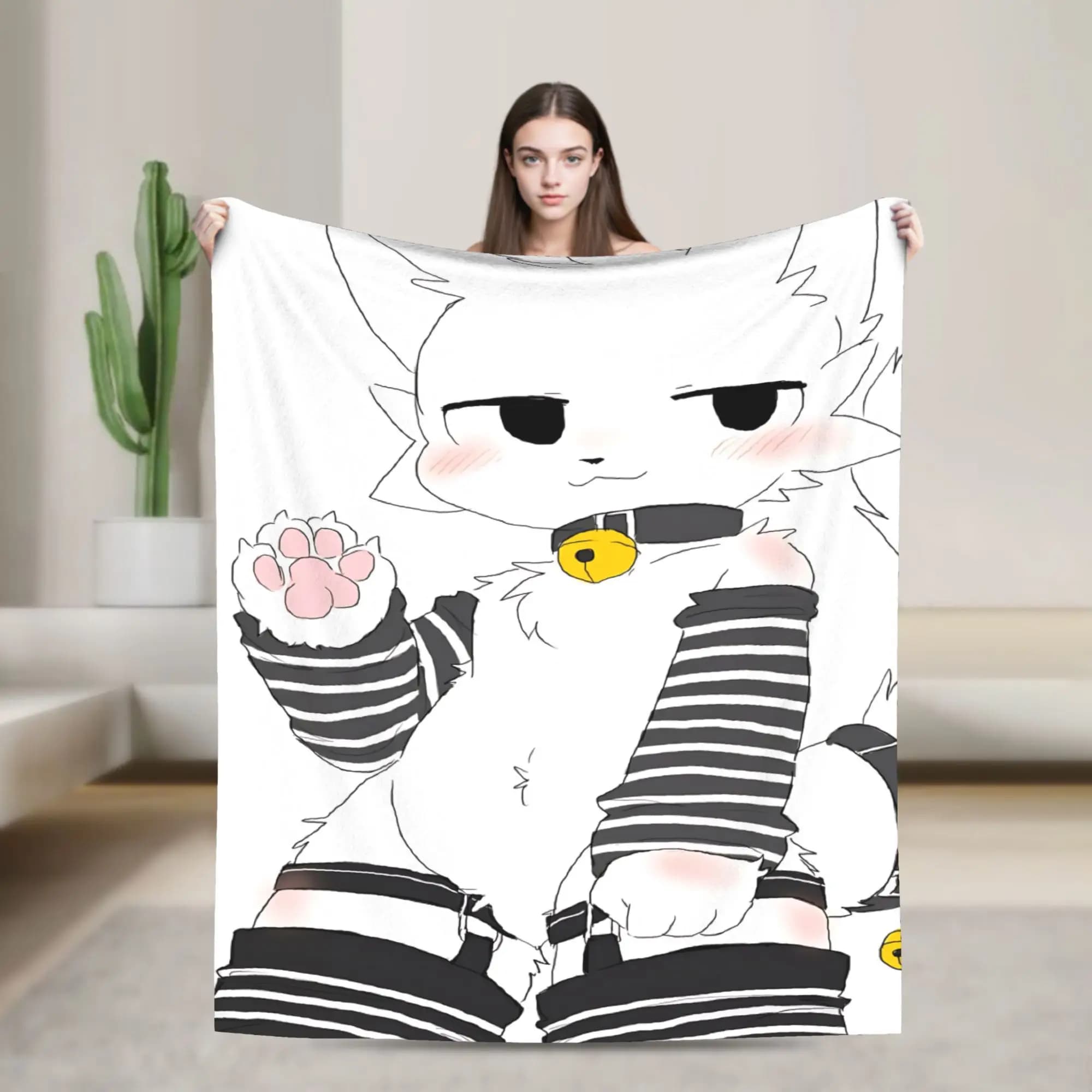 B Oykisser Thickened Flannel Gaming Blanket, Eye-Catching Design for Dorms Office Camping Travel, All-Season Gamer Gift