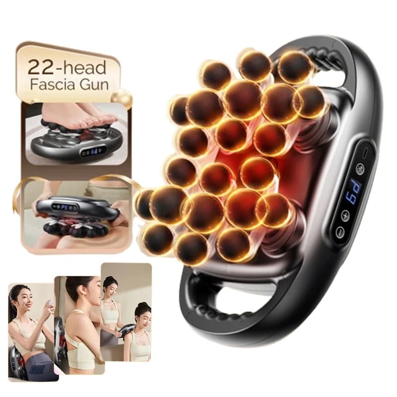 22-head stripper Body massage pad with high frequency vibration for back, waist, neck and shoulder muscles - JAIYORL Professional Gr
