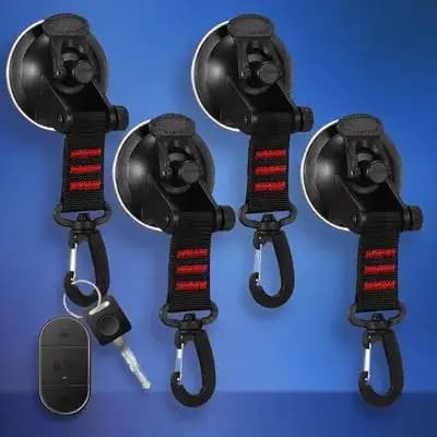 4Pcs Rotating Suction Cup Hooks Heavy Duty Strong Vacuum Hooks for Car Awning Camping Tarp Tie Down Shower Window Glass