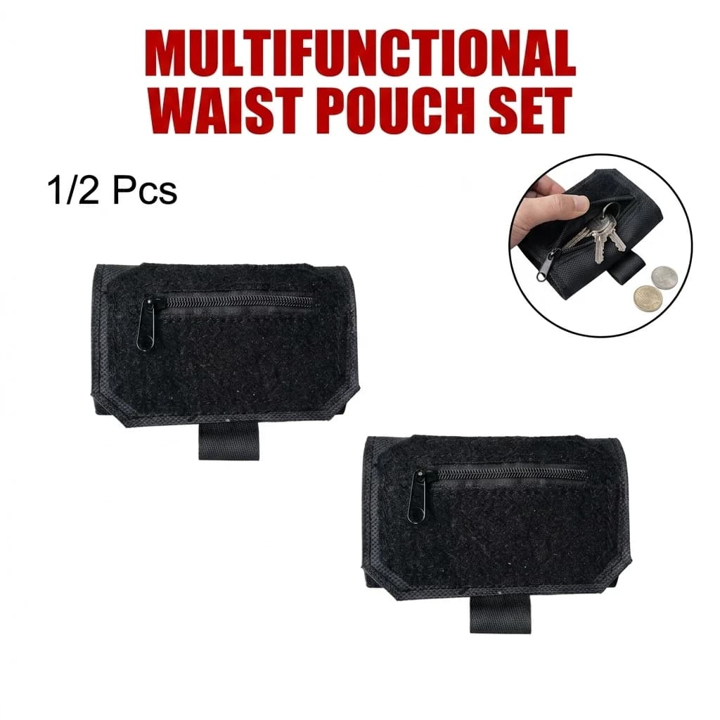 1/2Pcs Tactical Belt Waist Pouch Hidden Money Wallet Anti Theft Men Mini Coin Purse Outdoor EDC Pocket Bag For Travel Running