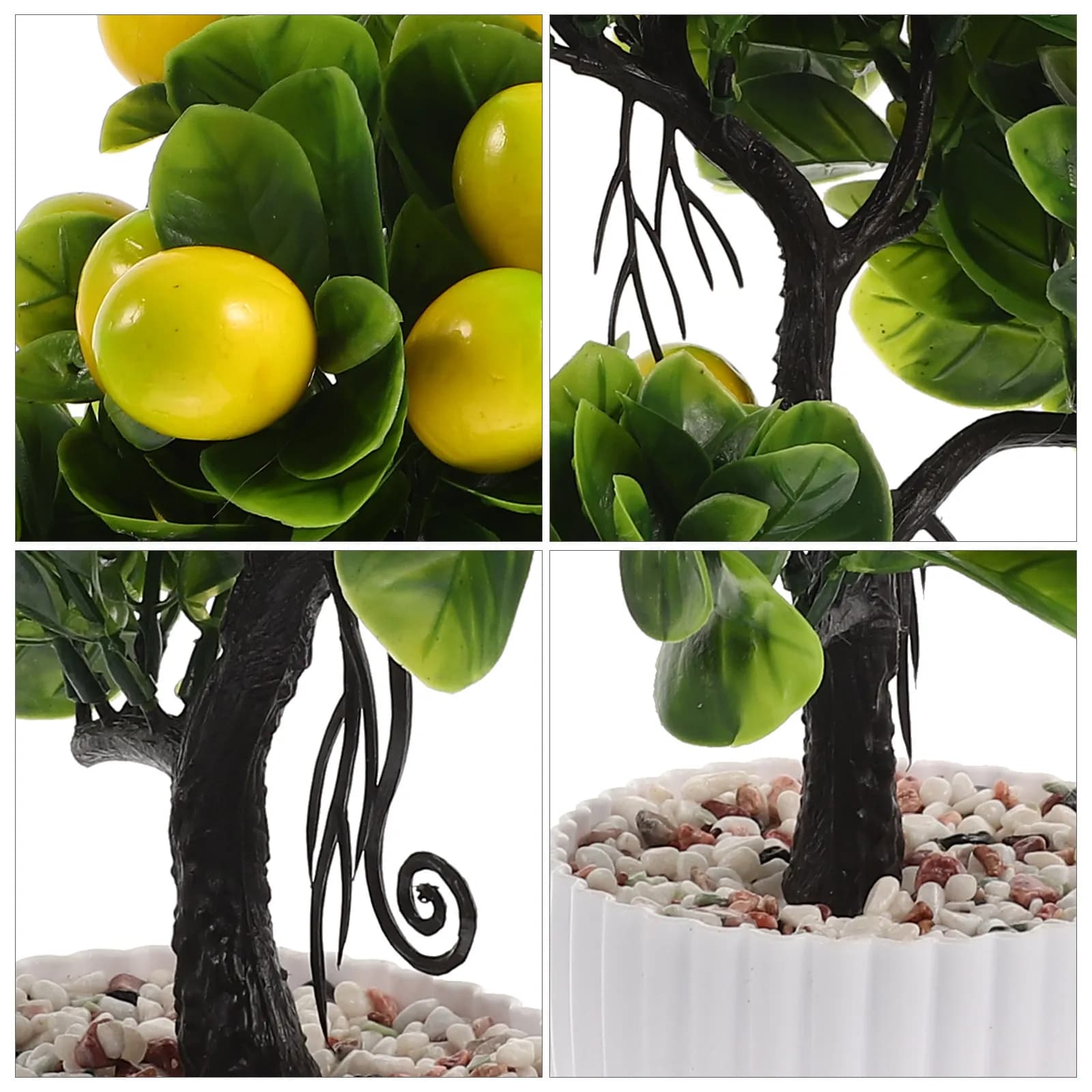 Realistic Simulated Lemon Tree Potted Artificial Fruit Tree Decor for Photography Studio Hotel Lobby Office Space Gift for Plant
