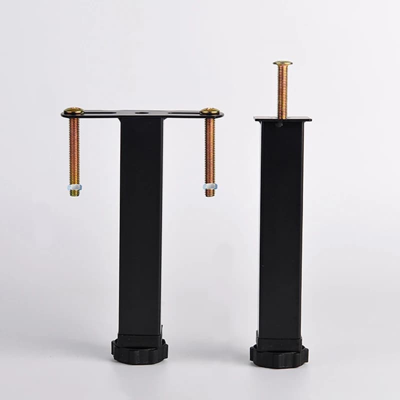 Gamba di supporto per struttura del letto ad altezza regolabile da 2 pezzi, per struttura del letto in acciaio o gamba di supporto per doghe centrali del letto in legno
