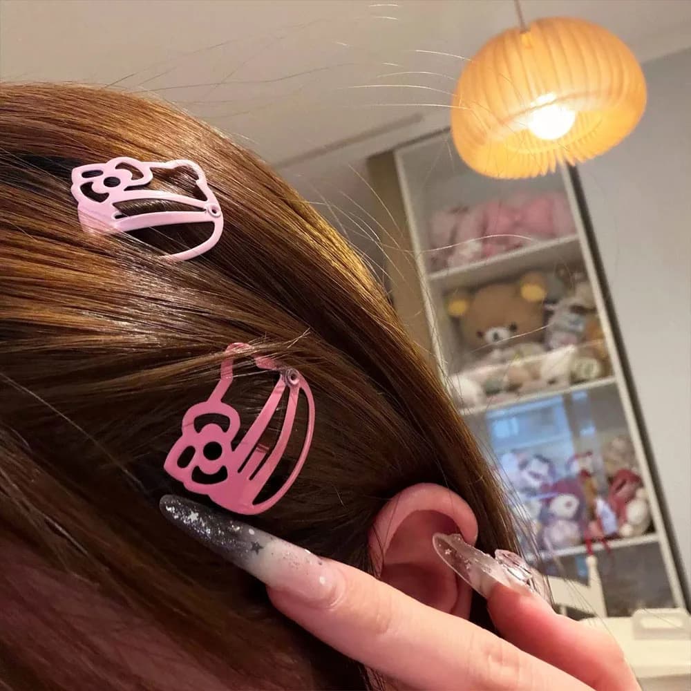 4 fermagli per capelli Hello Kitty, accessori Y2K, fermagli per capelli carini, fermagli per capelli da ragazza, fermagli per capelli da donna, accessori estivi