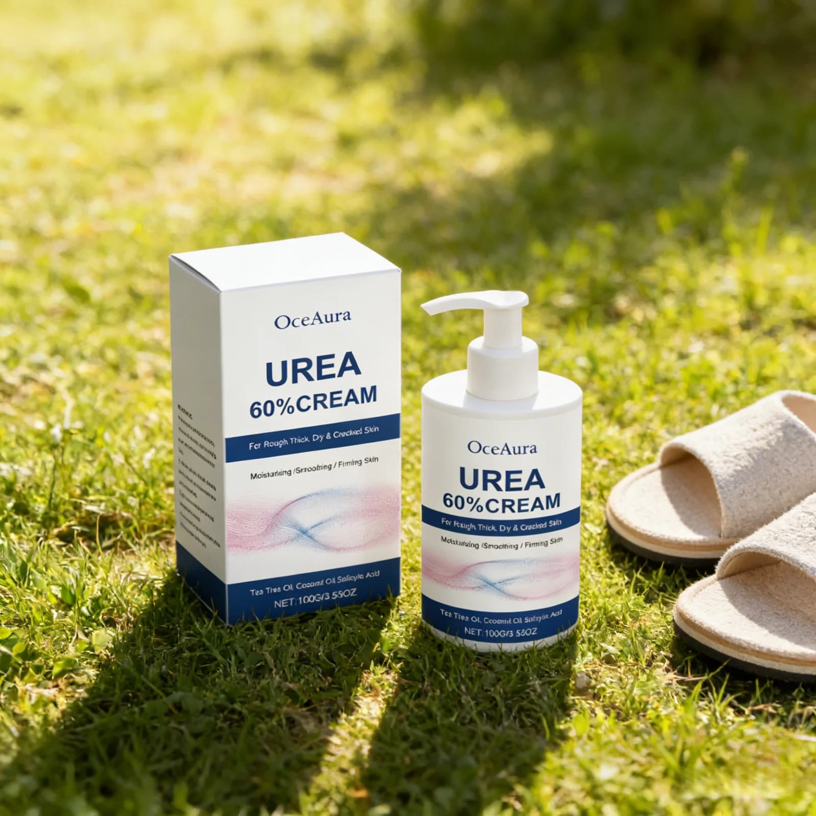 Crema per Piedi all'Urea OceAura 60% Idratante a Lunga Durata Esfoliante Lenitiva per la Pelle Rimozione Pelle Morta Riparazione Talloni Screpolati 100g