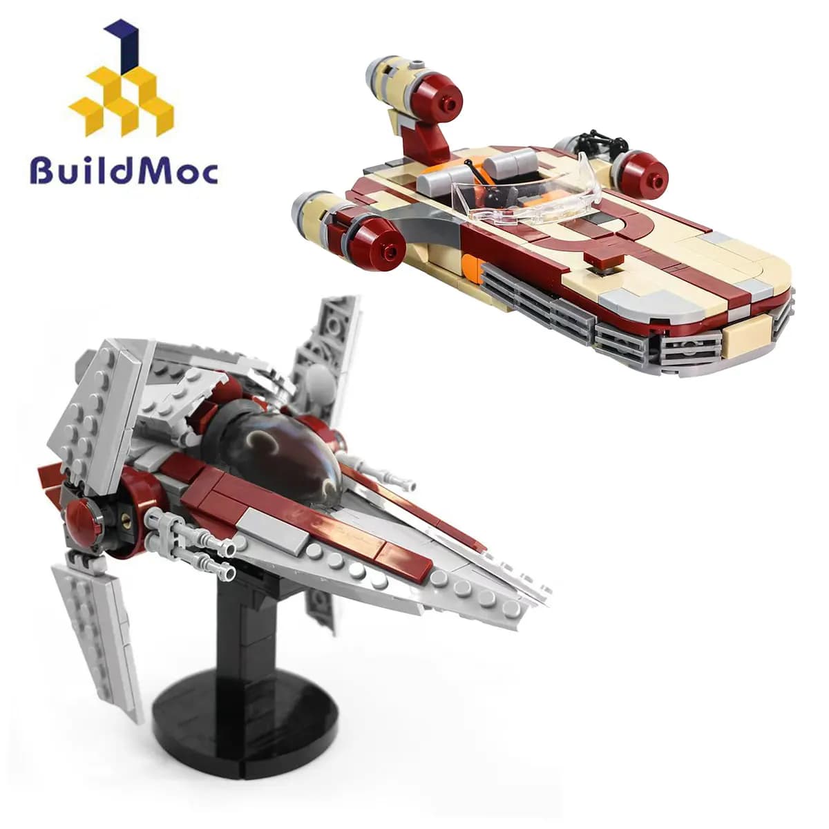 Blocchi di costruzione MOC creativi Galaxy Fighter, giocattoli creativi fai-da-te, un regalo molto buono per gli amanti dei blocchi di costruzione