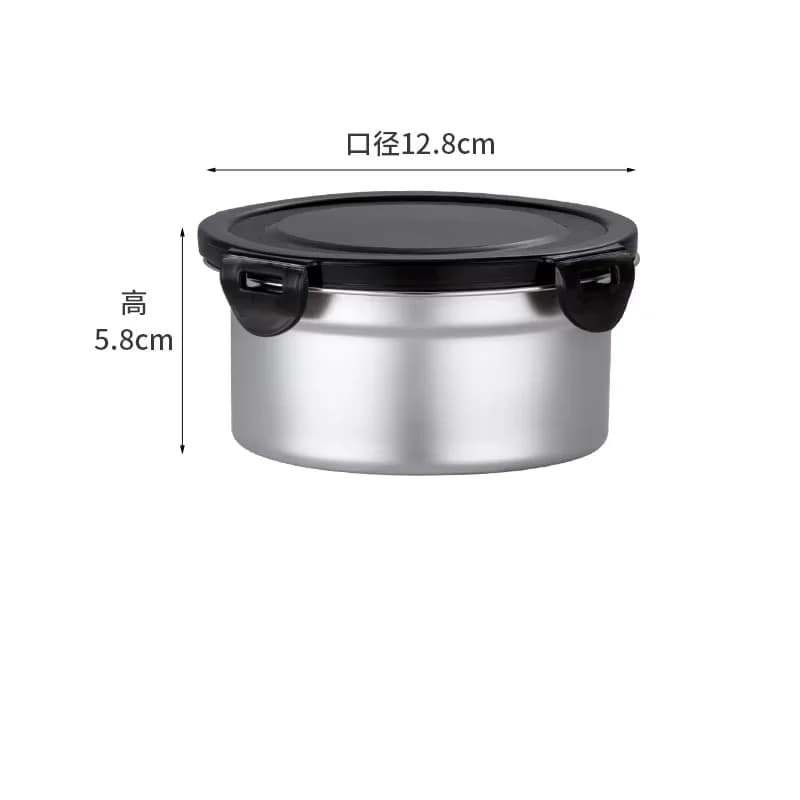 Set di 3 Contenitori Ermetici in Acciaio Inox 304, Lunch Box, Ciotola per Noodle Istantanei, Scatola per Conservazione Alimenti