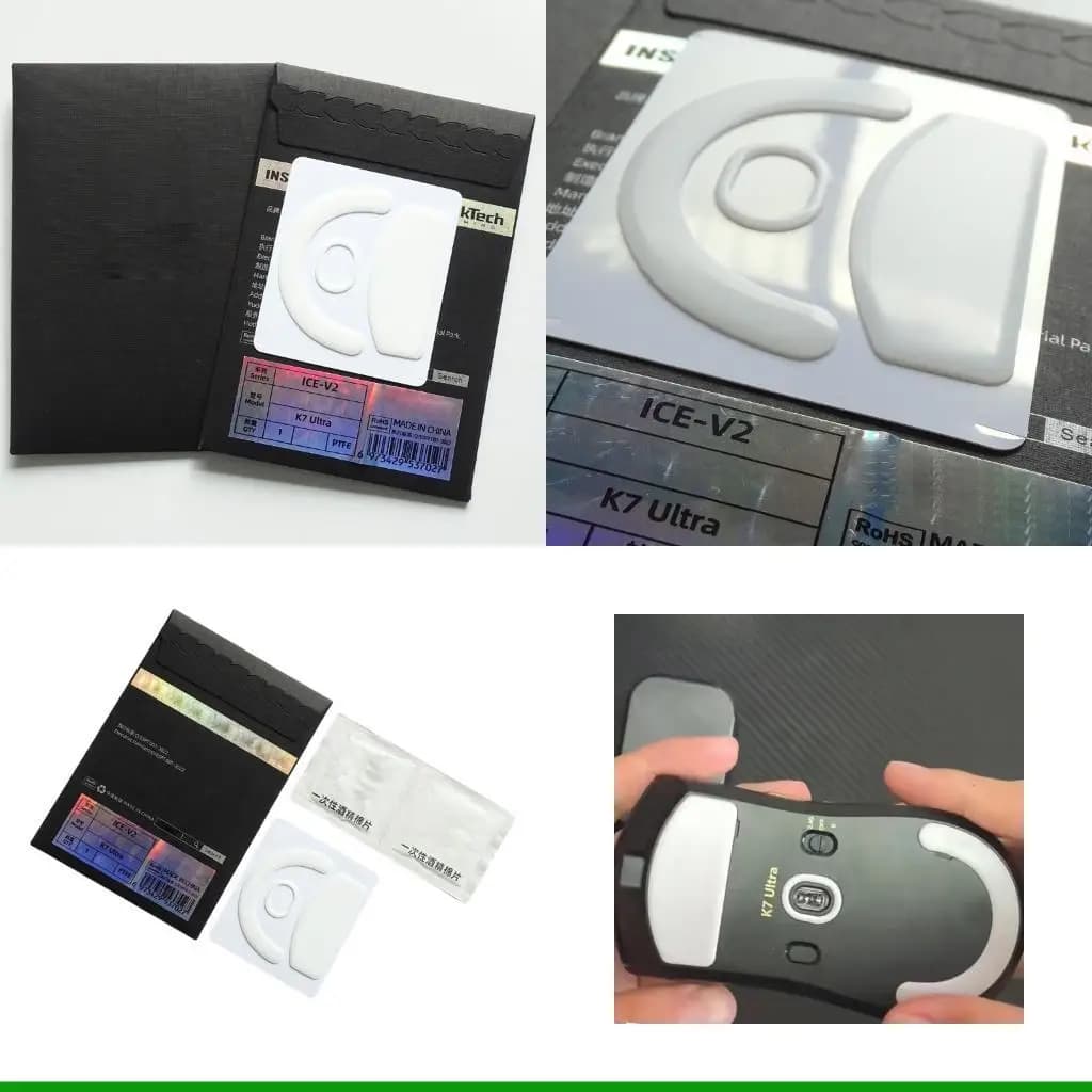 Pattini per mouse da gioco U55C versione ICE spessa Piedini per mouse e bordi arcuati per scivoli lisci MCHOSE K7
