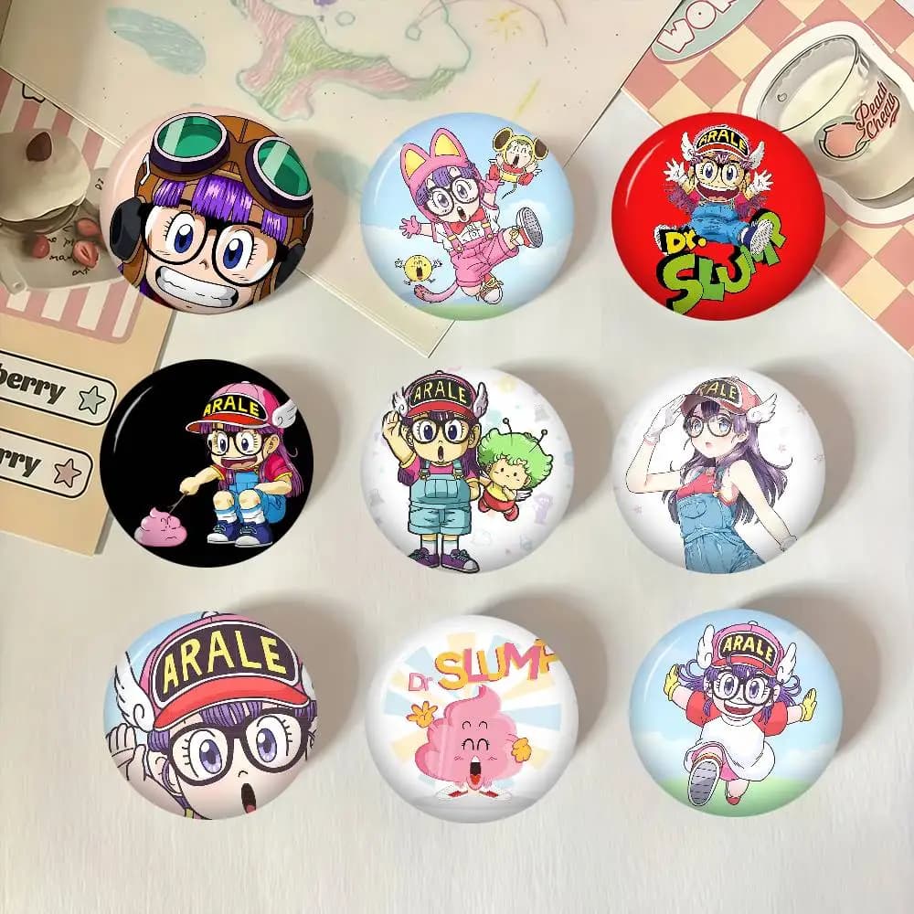 Anime Arale Dr. Slumps, cute cartoon theme badge, gift accessory for jackets and jeans