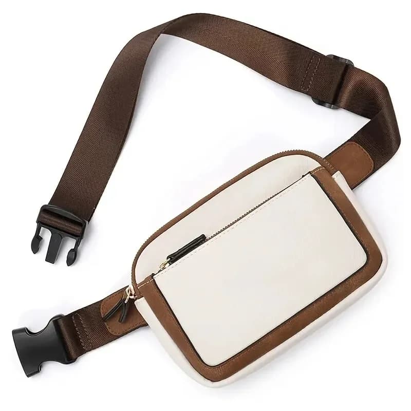 Borsa da cintura da donna Borsa a tracolla alla moda Borsa da petto Tracolla regolabile Borsa a tracolla da donna in pelle PU