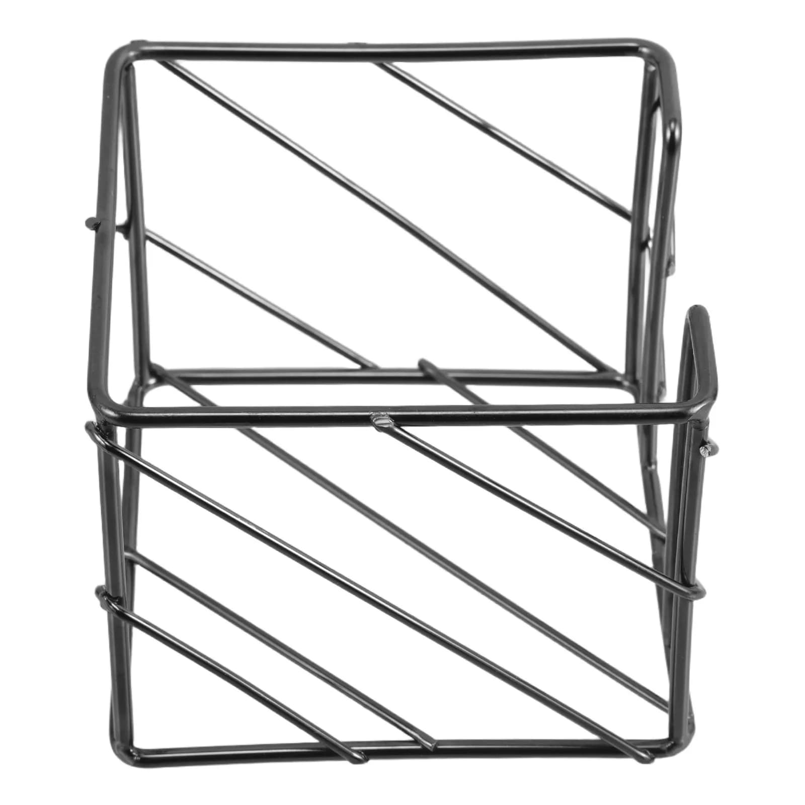 Black Iron Wire Notepad Holder Large Capacity Square Memo Cube Organizer for Desk School Office Supplies Desk Organizer