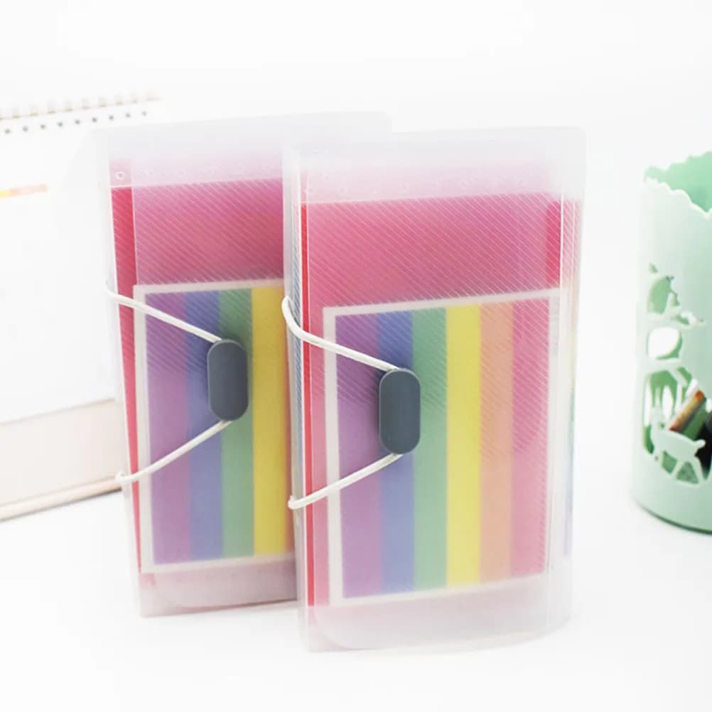 Organizzatore per Documenti con 13 Tasche, Cartella Portadocumenti Arcobaleno Portatile con Fascia Elastica, Organizzatore a Fisarmonica per Archiviazione Documenti