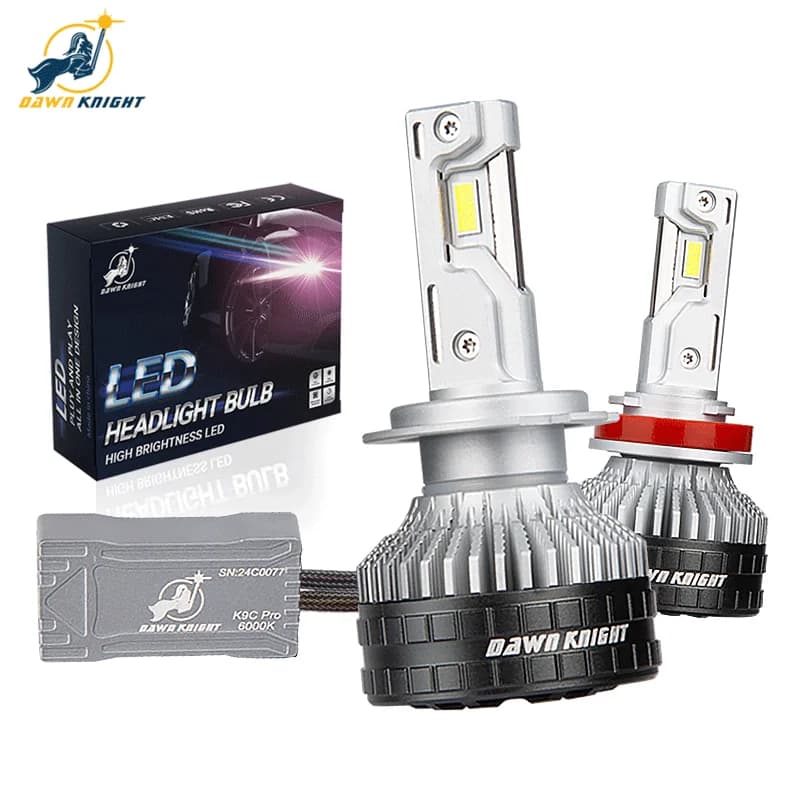 DAWNKNIGHT K9C Pro H7 H4 H11 Led Lamp Bigger Copper Tube Led Lights H1 HB3 9005 HB4 9006 12V For Car Led Headlight Bulb