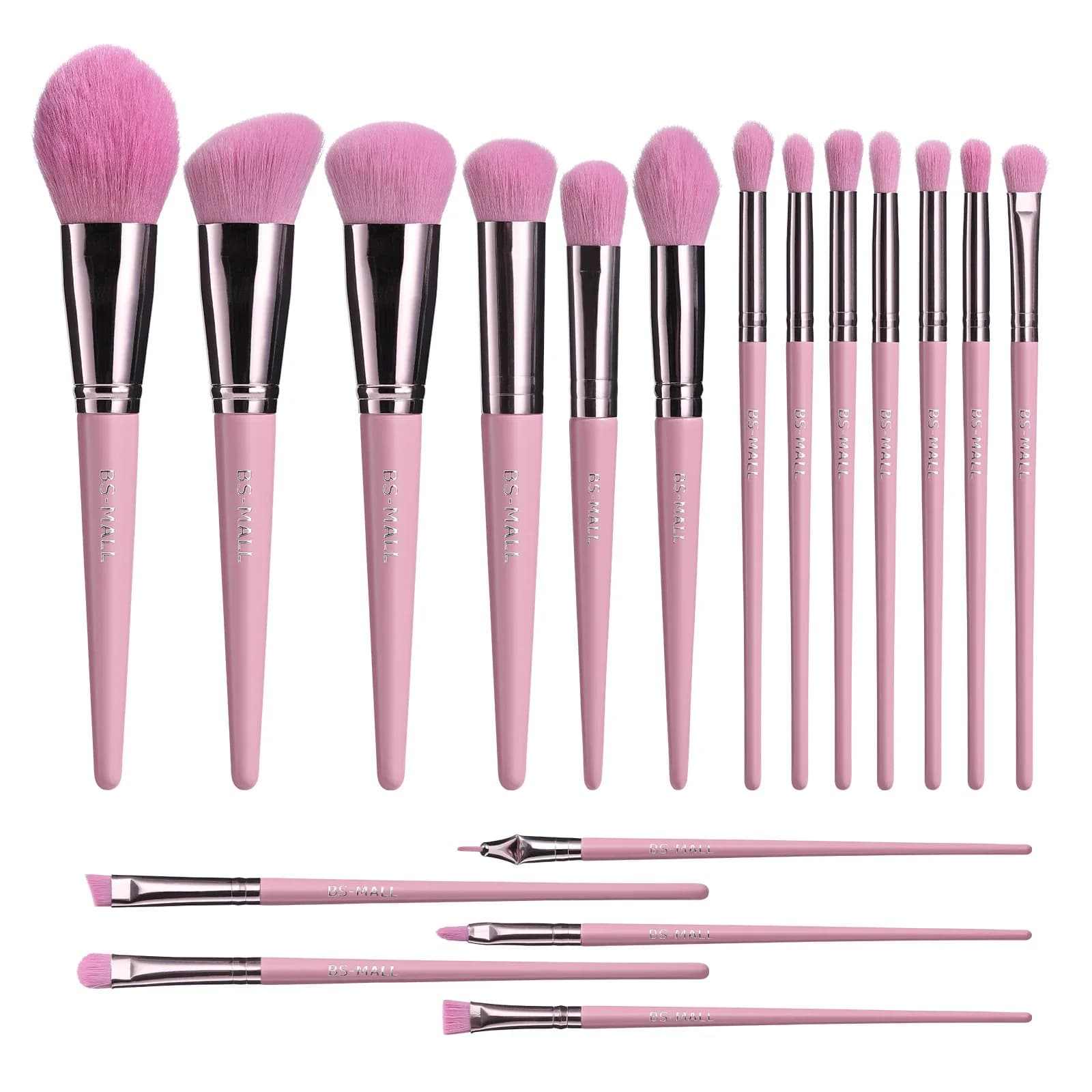 # Hot BS-MALL Pennelli per trucco viola Kit da 18 pezzi Pennelli per trucco per bellezza viso con etichetta privata per capelli morbidi all'ingrosso