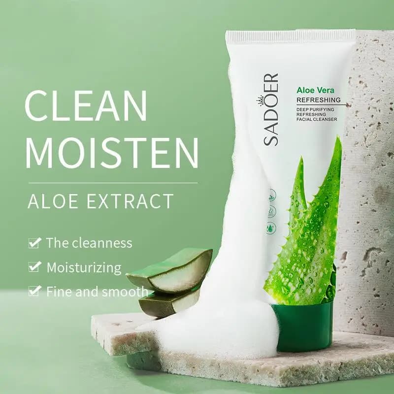 Nuovo detergente viso SADOER ai fiori e frutta, controllo del sebo, idratante per pelli delicate, rimuove i punti neri, deterge la pelle.