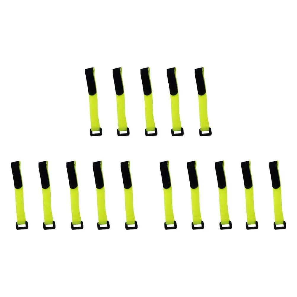 15Pcs Hook and Loop Cable Ties Reusable Cord Organizer Straps for Bicycle Wheel and Cable Binding