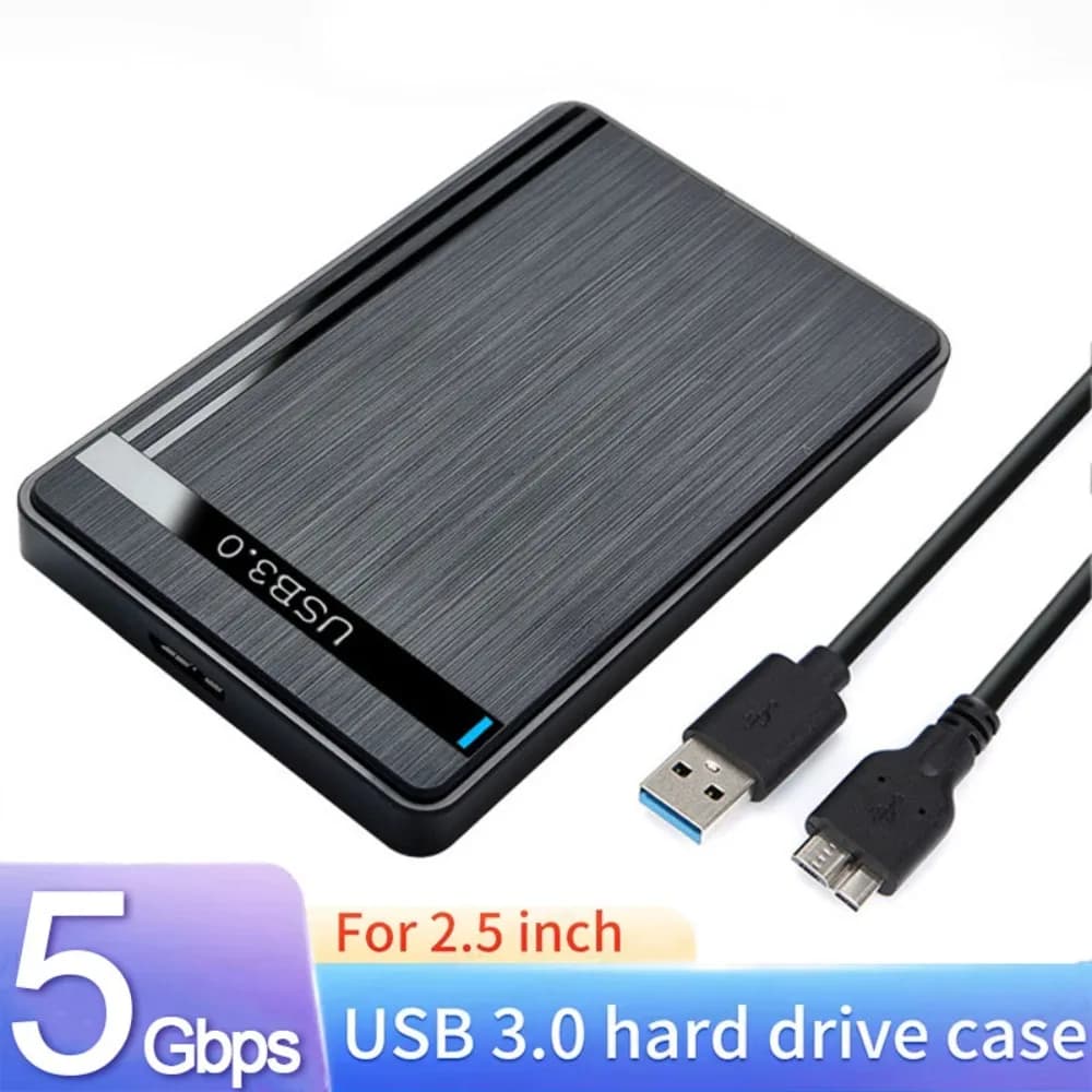 1 pz Box Esterno per HDD da 2.5 Pollici, 5Gbps SATA a USB 3.0, Case per SSD/HDD con Interfaccia Micro USB 3.0, Custodia Esterna per Disco Rigido Mobile