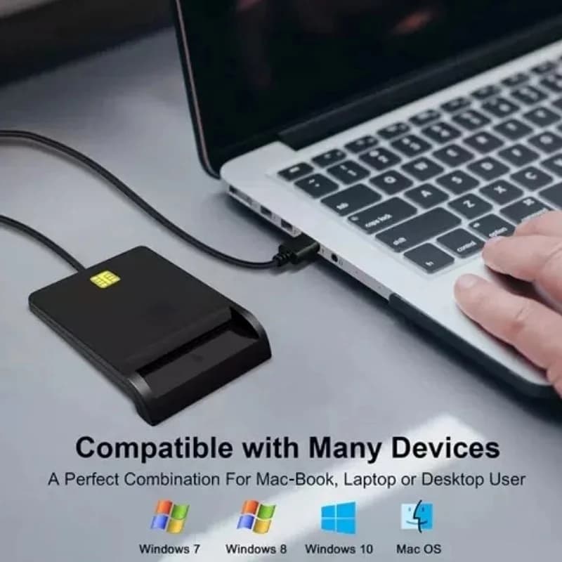 Multi-function Portable USB 2.0 Intelligent Card Reader Affordable Easy Use for DNIE ATM CAC IC ID Bank SIM Card Reader