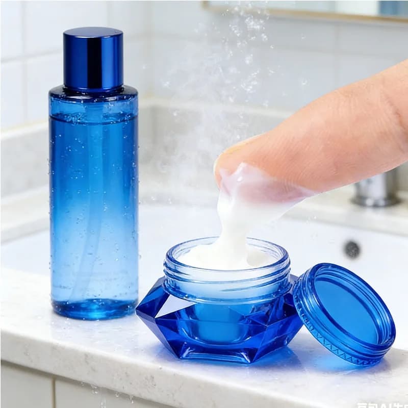 50 contenitori vuoti in plastica a forma di diamante da 3 ml e 5 ml, portatili, da viaggio, per cosmetici, lozioni, creme, trucco, ombretto.