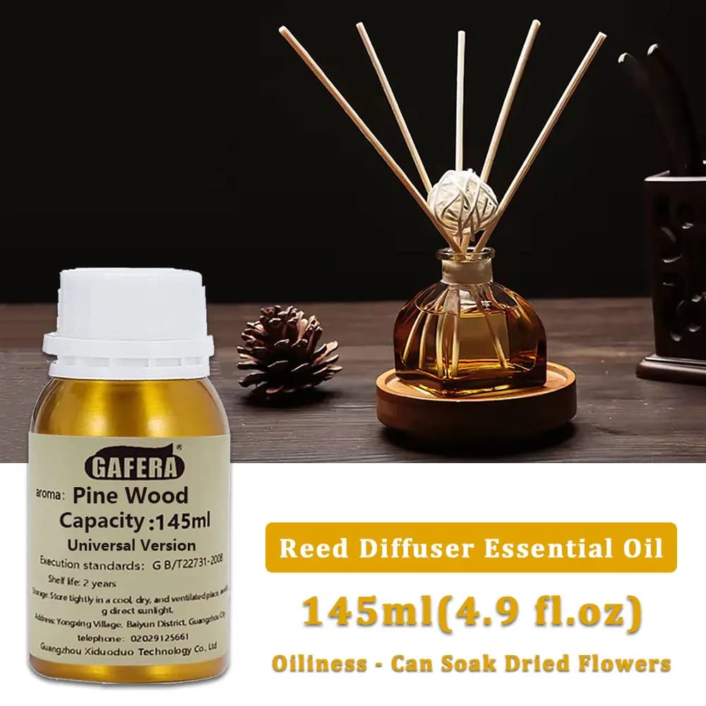GAFERA 145ml (4.9 fl.oz) Pine Wood Sheraton Shangri-La Essential Oil - For Reed Diffuser Fireless Aromatherapy Supplement Liquid