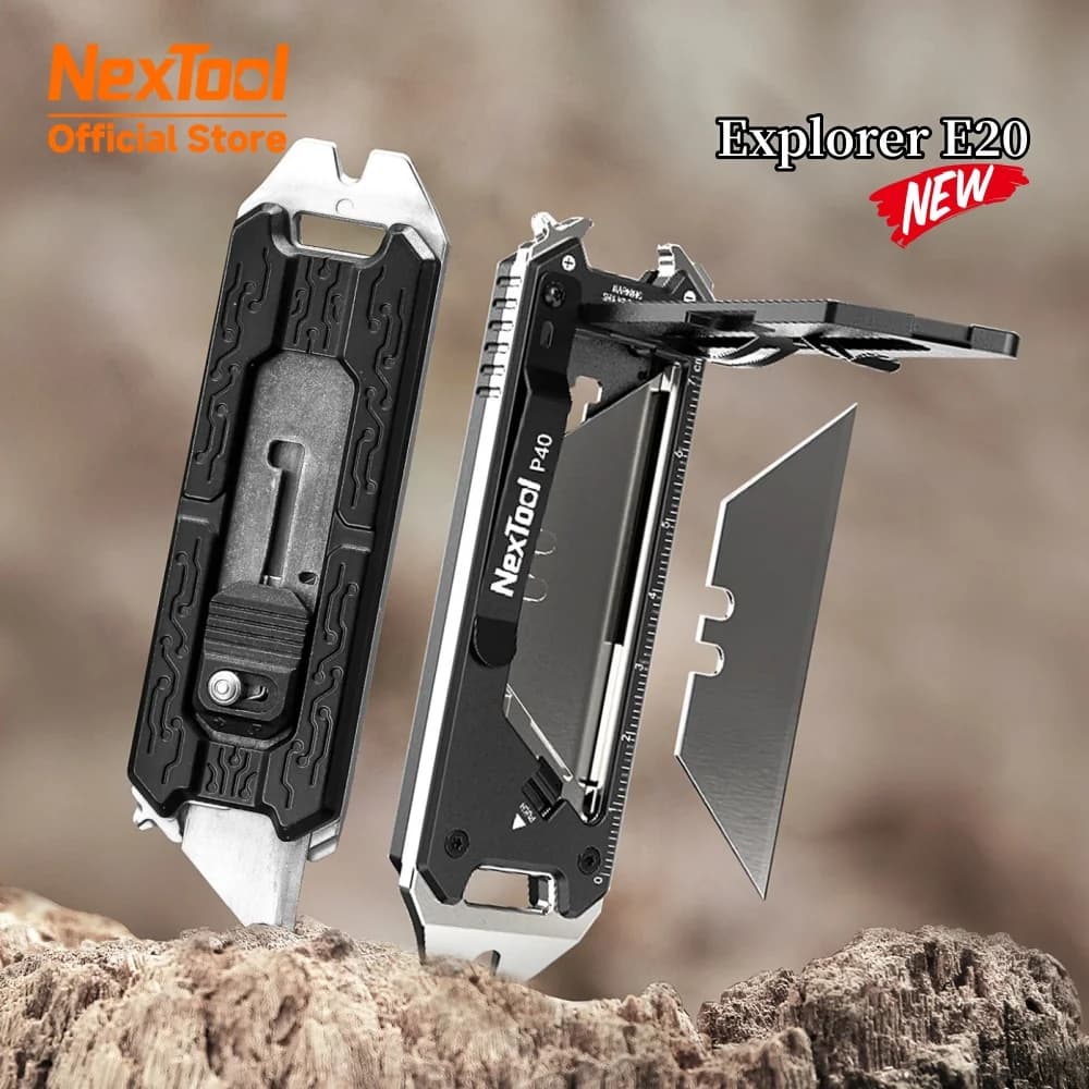 NexTool Explorer E20 Coltello multiuso pieghevole 8 in 1 Multiutensile portatile EDC Taglierina per campeggio all'aperto Strumento manuale per riparazione ciclismo